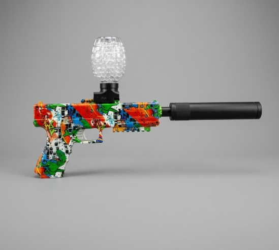 Автоматичен Glock Gel Blaster със заглушител